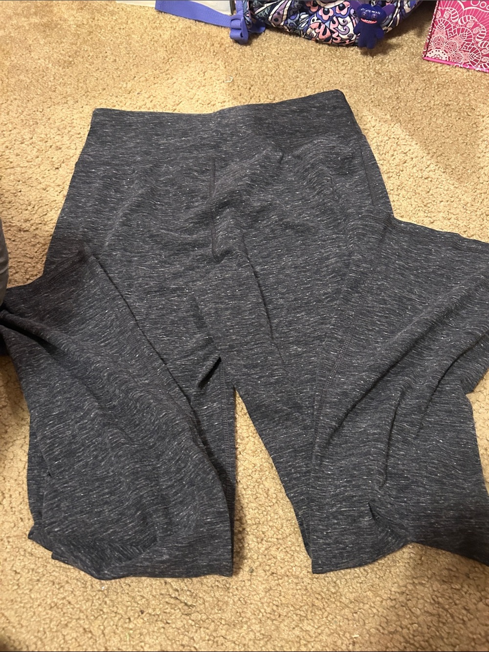 Kids Heather Charcoal Active Leggings